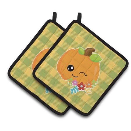 Carolines Treasures Mr. Winky Pumpkin Pair of Pot Holders BB6792PTHD